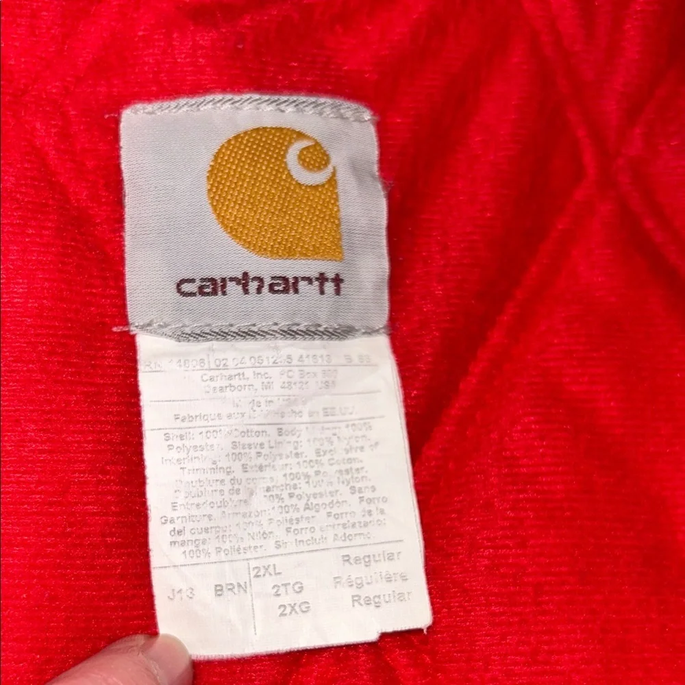 Vintage‎ Carhart J13 BRN Santa Fe Jacket Sandstone Quilted Flannel Lined XXL